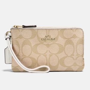 Coach Double Zip Wristlet